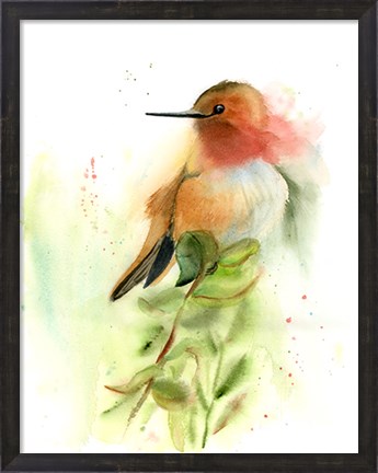 Framed Orange Bird Print
