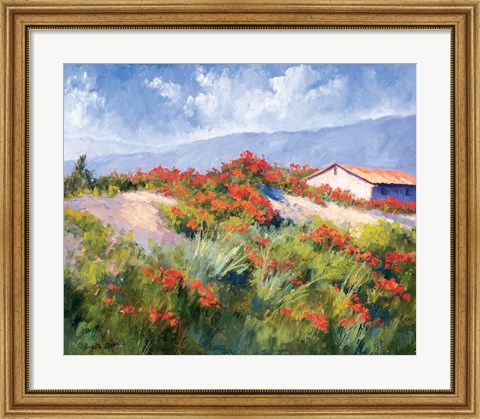 Framed Spring Poppies Print