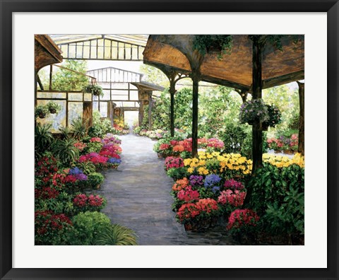 Framed Paris Flower Market I Print