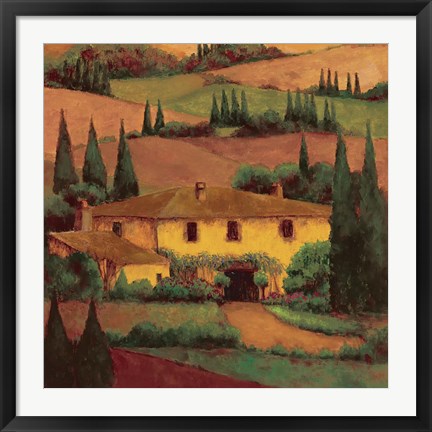 Framed Tuscany Villa Print