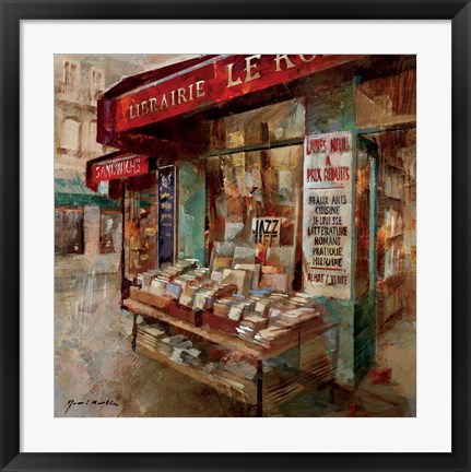 Framed Librarie Paris Print