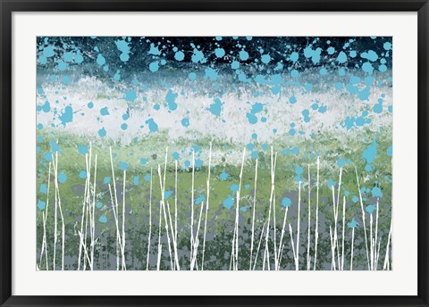 Framed Aqua Splash Print