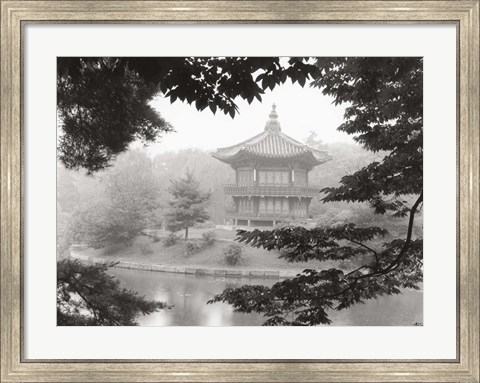 Framed Lotus Pavillion I Print