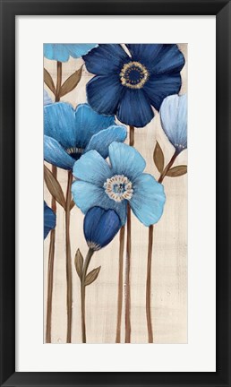 Framed Fleurs Bleues II Print