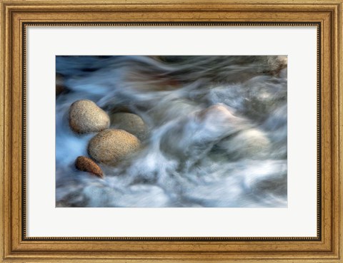 Framed Stones and Waves Print