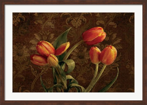 Framed Fleur de lis Tulips Print