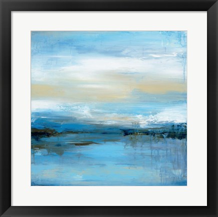 Framed Dreaming Blue I Print