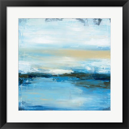 Framed Dreaming Blue II Print