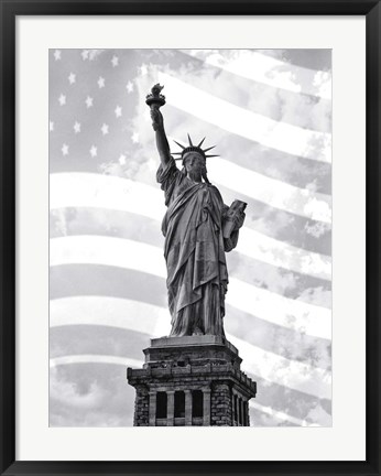 Framed Liberty Flag Print