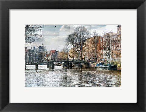 Framed Zwanenburgwal Canal Print