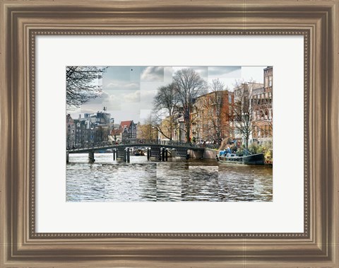 Framed Zwanenburgwal Canal Print