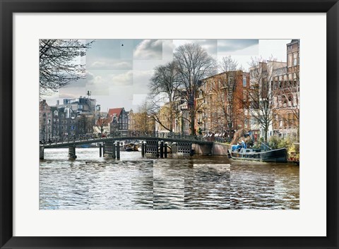 Framed Zwanenburgwal Canal Print