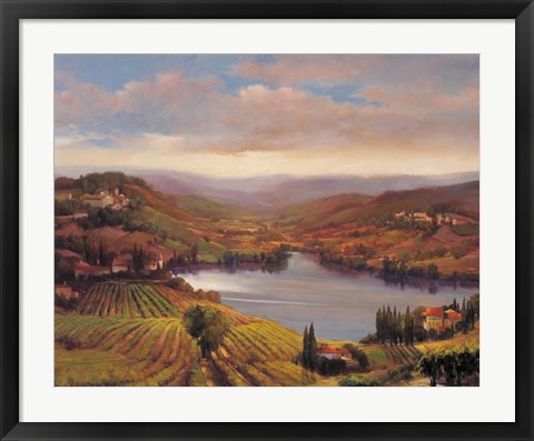 Framed Vineyard View I Print