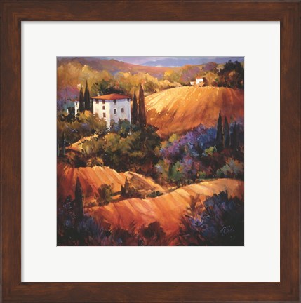 Framed Evening Glow Tuscany Print