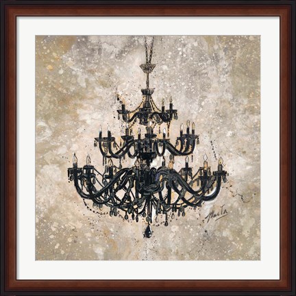 Framed Onyx Chandelier Print