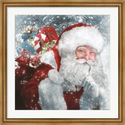 Framed Santa Presents Print