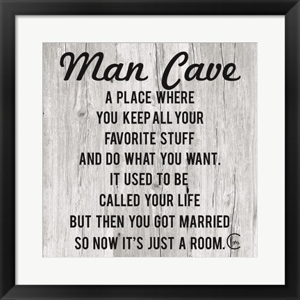 Framed Man Cave Print