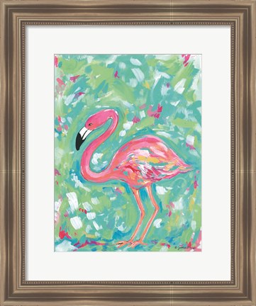 Framed Summer Flamingo Print