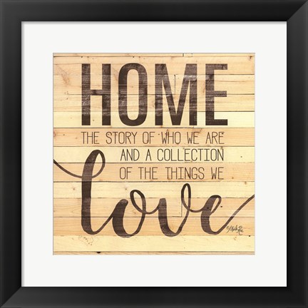 Framed Home Story Print