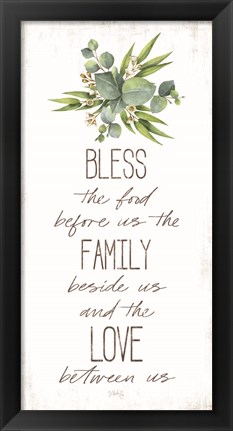 Framed Dinner Blessing Print