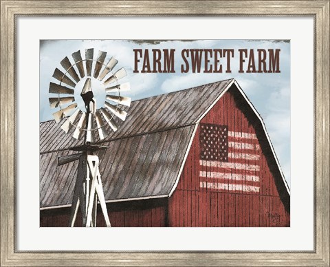 Framed Farm Sweet Farm Print