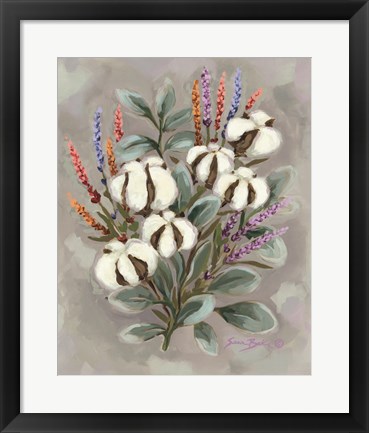 Framed Cotton Bouquet Print