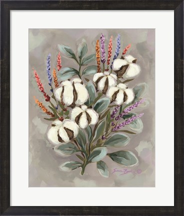 Framed Cotton Bouquet Print