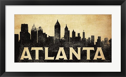 Framed Atlanta Skyline Print