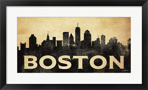 Framed Boston Skyline Print