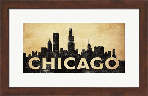 Framed Chicago Skyline Print