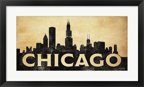 Framed Chicago Skyline Print