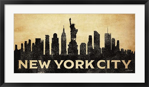 Framed New York City Skyline Print