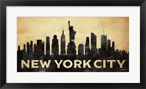 Framed New York City Skyline Print