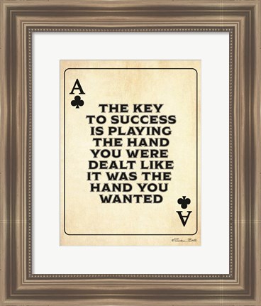 Framed Ace of Clubs Print