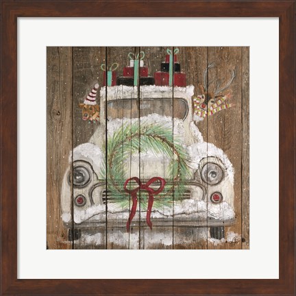 Framed Christmas Truck Print