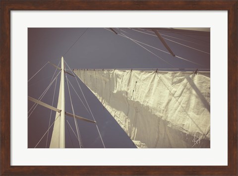 Framed Sailing a Line Print