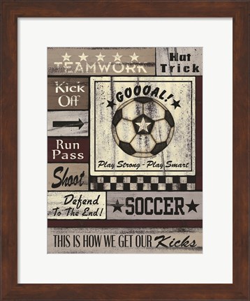 Framed Soccer Goal Print