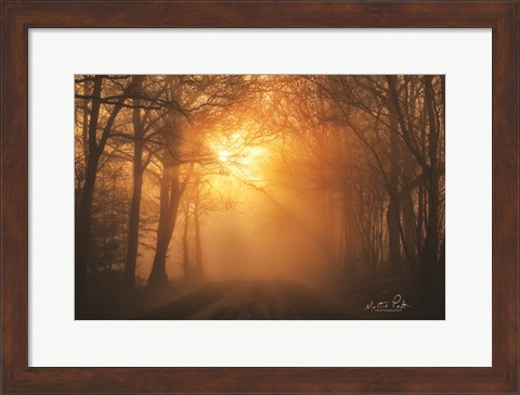 Framed Misty Sunrise Print