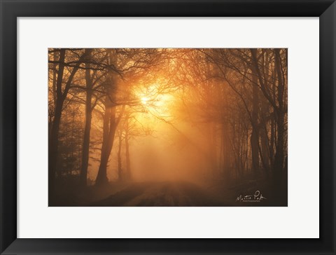 Framed Misty Sunrise Print