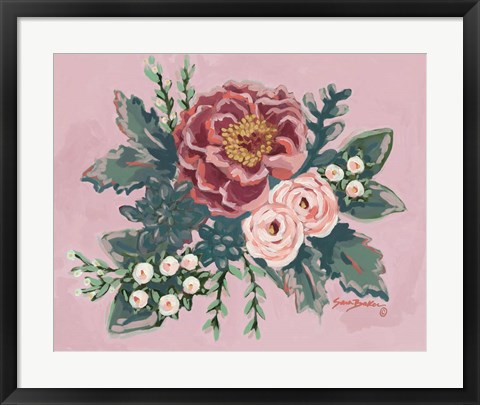 Framed Peony Spring Print