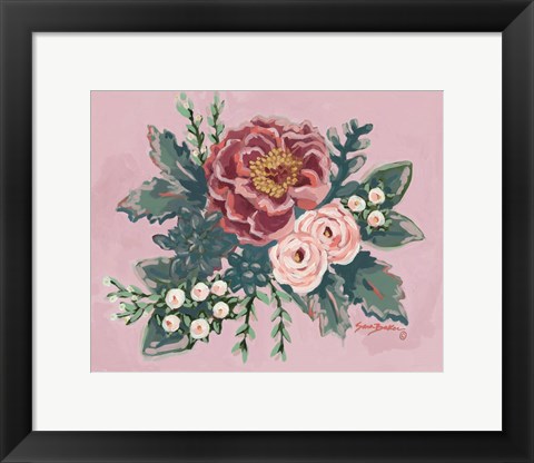 Framed Peony Spring Print