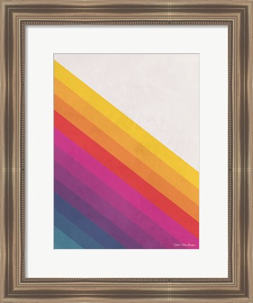 Framed Vintage Retro Lines II Print