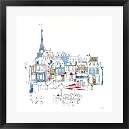 Framed World Cafe II Paris Color Print