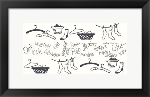 Framed Laundry Room Sayings II Print