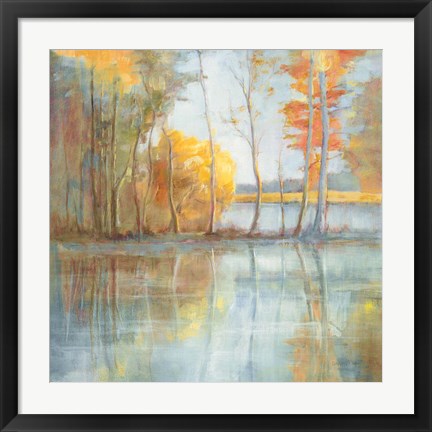 Framed Lakeside Reflection Print