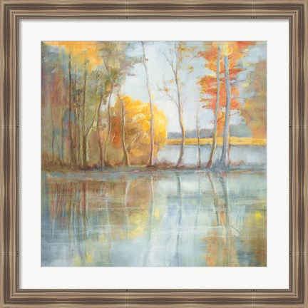 Framed Lakeside Reflection Print