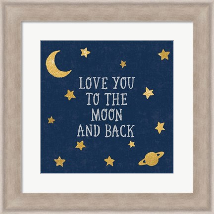 Framed Love You To The Moon and Back Print