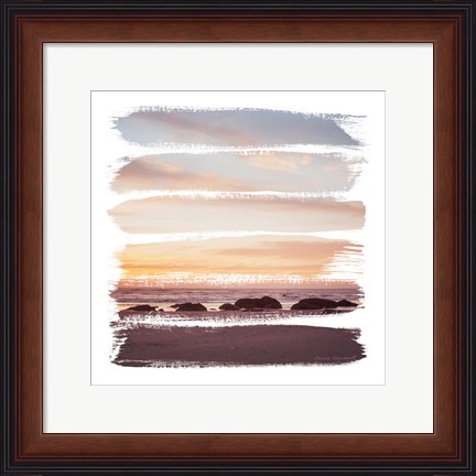 Framed Sunset Stripes IV Print