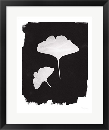 Framed Nature by the Lake Gingko II Black Print