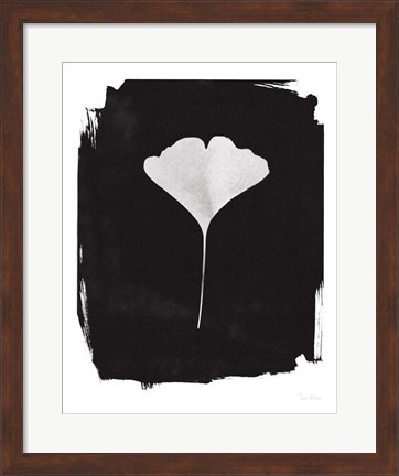 Framed Nature by the Lake Gingko I Black Print